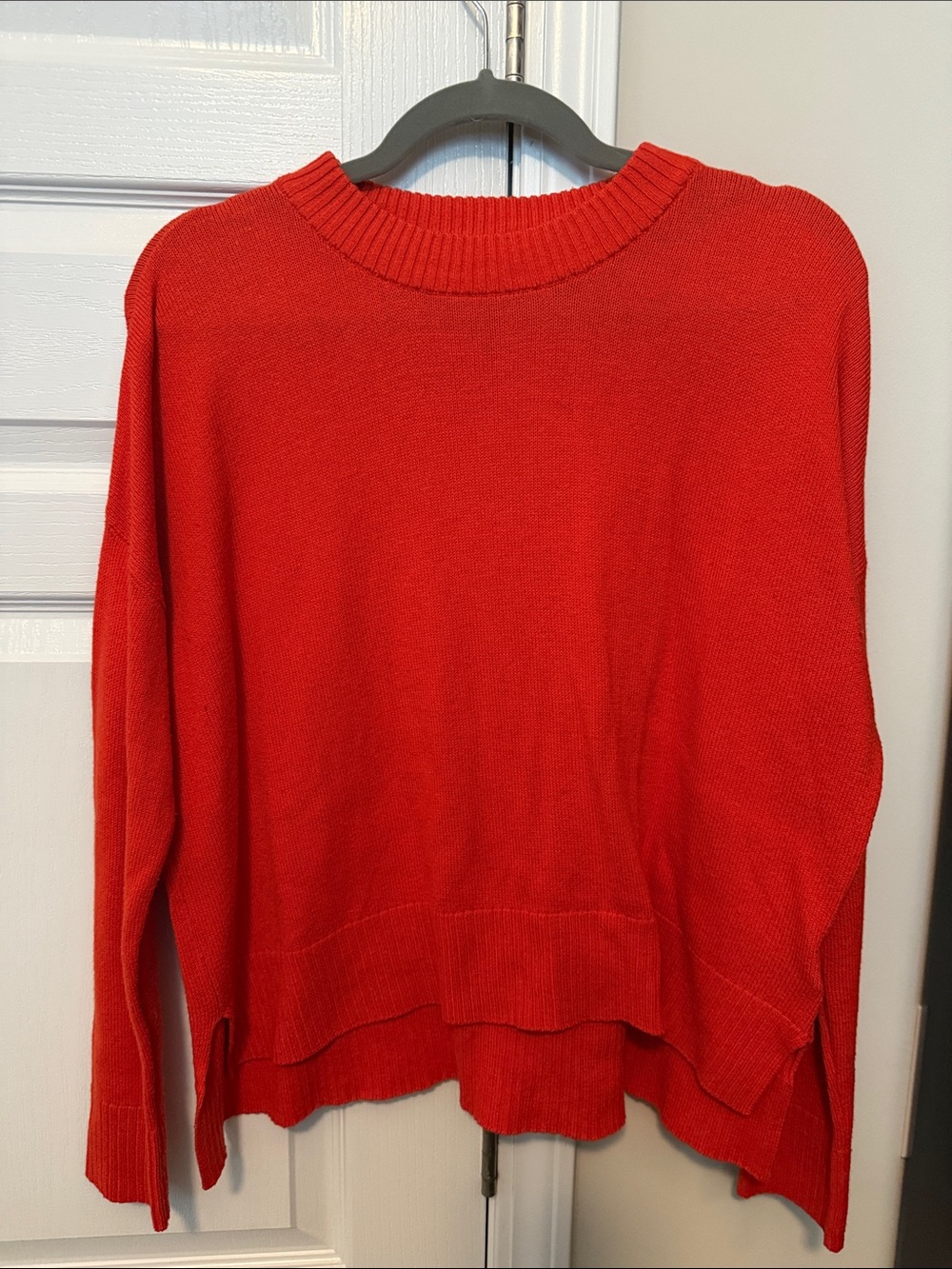 Women’s Relaxed Red Crewneck Sweater